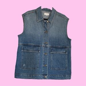 Evereve Oversized Denim Vest